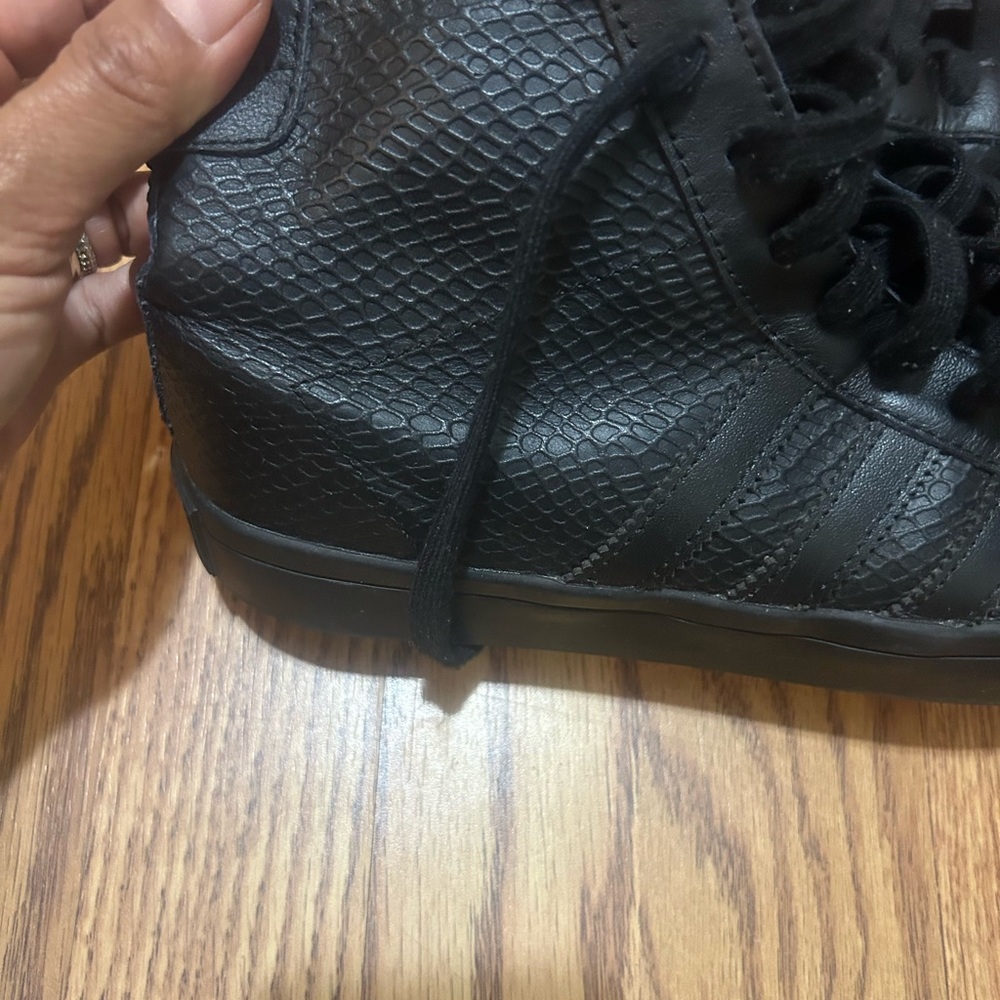 adidas women Black Leather Sneakers - Picture 6 of 6
